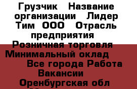 Грузчик › Название организации ­ Лидер Тим, ООО › Отрасль предприятия ­ Розничная торговля › Минимальный оклад ­ 17 600 - Все города Работа » Вакансии   . Оренбургская обл.,Медногорск г.